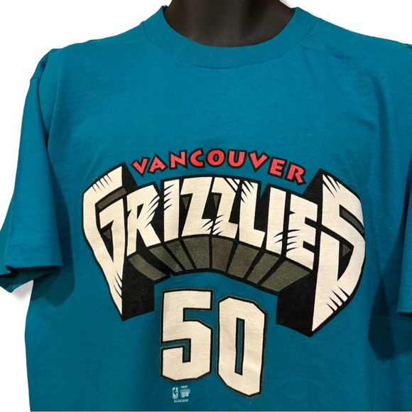 Vintage 90s Salem Sport Vancouver Grizzlies Bryant Reeves T-Shirt - Picture 3 of 4